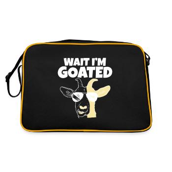 Funny Internet Meme Wait I'm Goated Sports - Retro Bag - black/gold - Back
