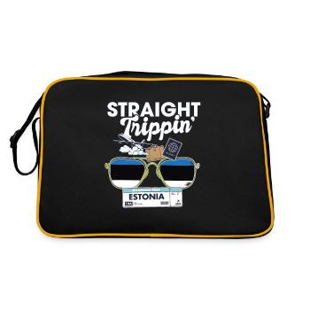 Straight Trippin' Estonie Vacation Tour Voyage - Sac Retro - noir/or - Dos