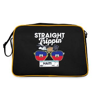 Straight Trippin' Haiti Vacation Tour Travel Trip - Sac Retro - noir/or - Dos