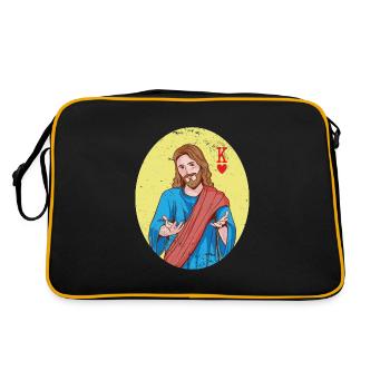 L’équipe Jésus-Christ est le Roi de Cœur Chrétien - Sac Retro - noir/or - Dos