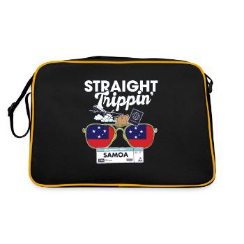 Straight Trippin' Samoa Vacation Tour Travel Trip - Sac Retro - noir/or - Dos
