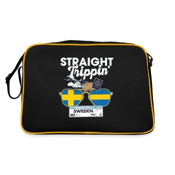 Straight Trippin' Suède Vacation Tour Travel - Sac Retro - noir/or - Dos