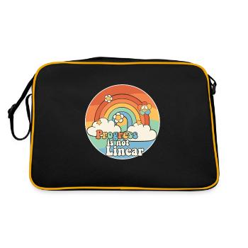 Les progrès de la thérapie ABA ne sont pas linéaires - Sac Retro - noir/or - Dos