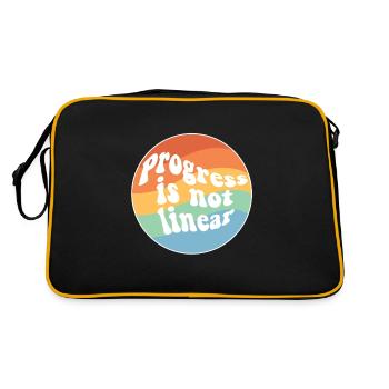 Progress Is Not Linear Paraprofessional Sped - Retro Tasche - Schwarz/Gold - Hinten