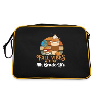 Fall Vibes That 4th Grade Life Fourth Grader - Sac Retro - noir/or - Dos
