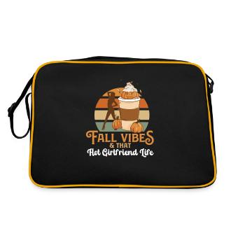 Fall Vibes That Hot Girlfriend Life Fiance Hello - Retro Bag - black/gold - Back