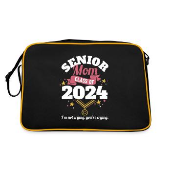 Classe de maman senior de 2024 Fête de remise des diplômes amusante - Sac Retro - noir/or - Dos