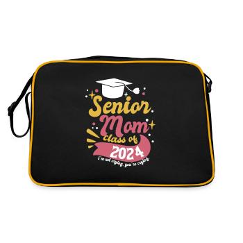 Classe de maman senior de 2024 Fête de remise des diplômes amusante - Sac Retro - noir/or - Dos