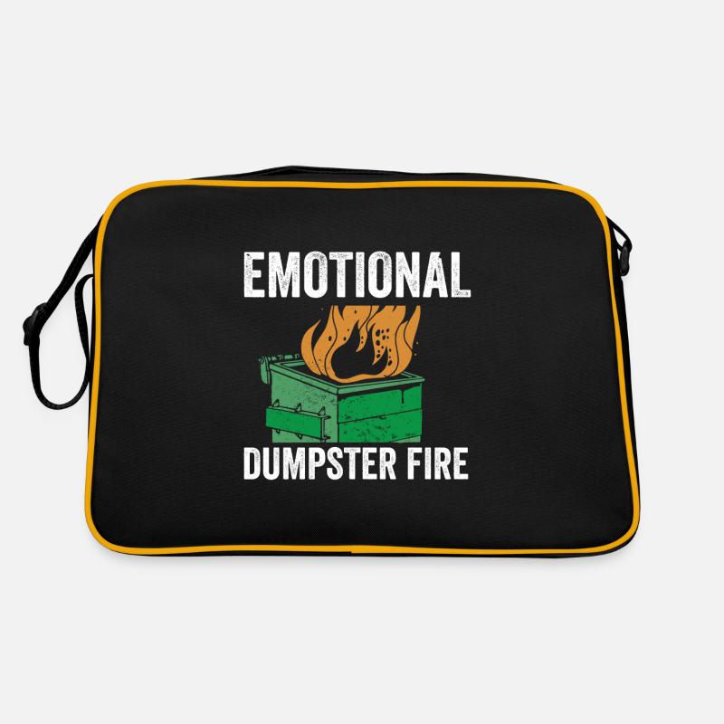 Heartbroken Quote Emotional Dumpster Fire Anxiety Retro Bag