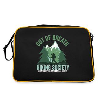 Out of Breath Hiking Society Funny Mountain Hiker - Sac Retro - noir/or - Dos