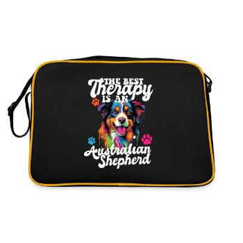 Berger australien Pop Art & Dog Lover & Splash - Sac Retro - noir/or - Dos