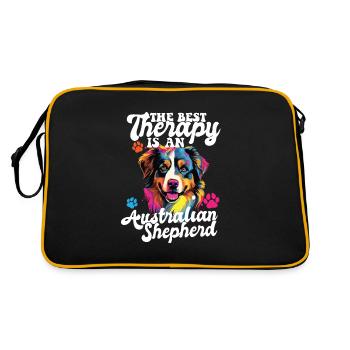 Berger australien Pop Art & Dog Lover & Splash - Sac Retro - noir/or - Dos