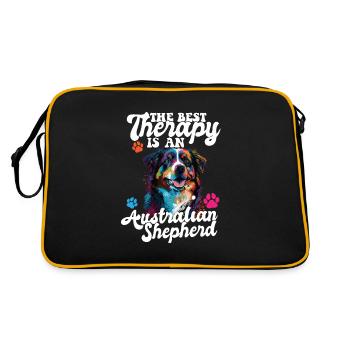Berger australien Pop Art & Dog Lover & Splash - Sac Retro - noir/or - Dos
