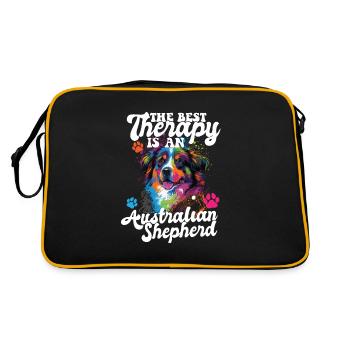 Berger australien Pop Art & Dog Lover & Splash - Sac Retro - noir/or - Dos