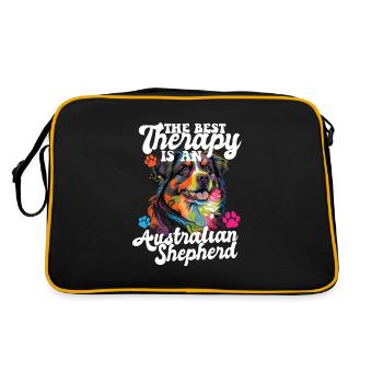 Berger australien Pop Art & Dog Lover & Splash - Sac Retro - noir/or - Dos
