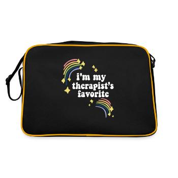 I'm My Therapist's Favorite Mental Wellness - Retro Bag - black/gold - Back