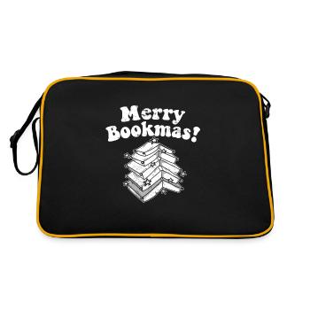 Bookworm Merry Bookmas Christmas Tree Introvert - Retro Bag - black/gold - Back