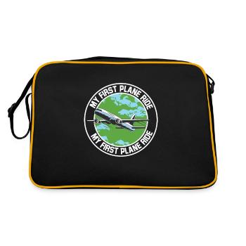 My First Airplane Ride Vacation Trip Solo - Retro Bag - black/gold - Back