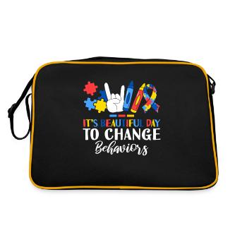 C’est une belle journée pour changer les comportements ABA - Sac Retro - noir/or - Dos