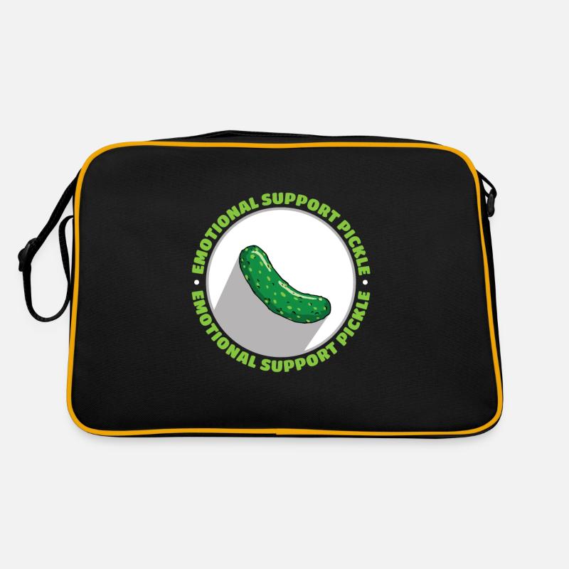 Emotional Support Pickle Humanity Kindness Retro Bag