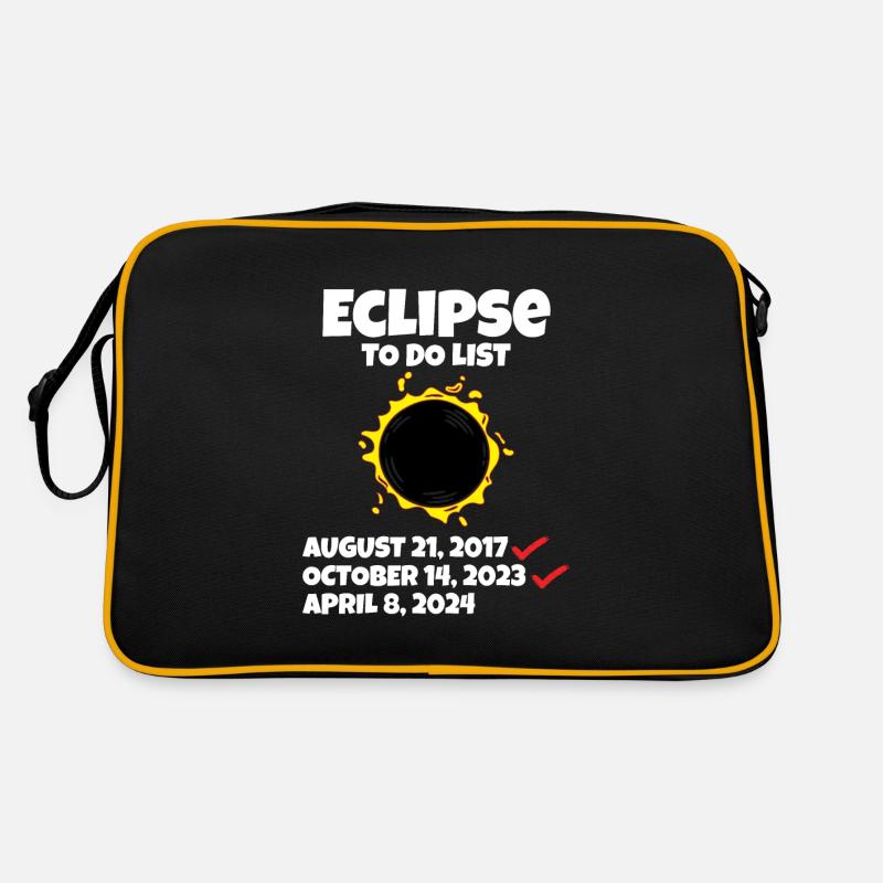 Eclipse to do List Path of Totality Total Solar Retro Tasche