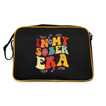 In My Sobriety Era Alcohol Drinking Recovery Mode - Retro Tasche - Schwarz/Gold - Hinten