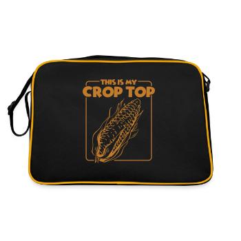 Citations agricoles drôles C’est mon agriculteur Crop Top - Sac Retro - noir/or - Dos