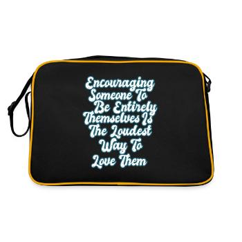 Life Wisdom Growth Mindset Inspirational Quote - Retro Bag - black/gold - Back