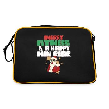 Merry Fitness And A Happy New Rear Christmas Gym - Retro Bag - black/gold - Back