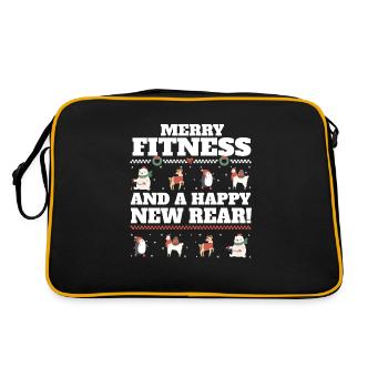 Merry Fitness And A Happy New Rear Christmas Gym - Retro Bag - black/gold - Back