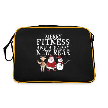 Merry Fitness And A Happy New Rear Gym Christmas - Retro Bag - black/gold - Back