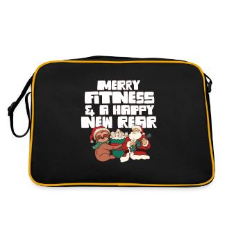 Merry Fitness And A Happy New Rear Gym Christmas - Retro Bag - black/gold - Back