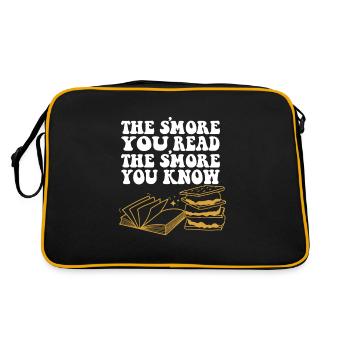The Smore You Read Summer Camp Reading Marshmallow - Retro Tasche - Schwarz/Gold - Hinten