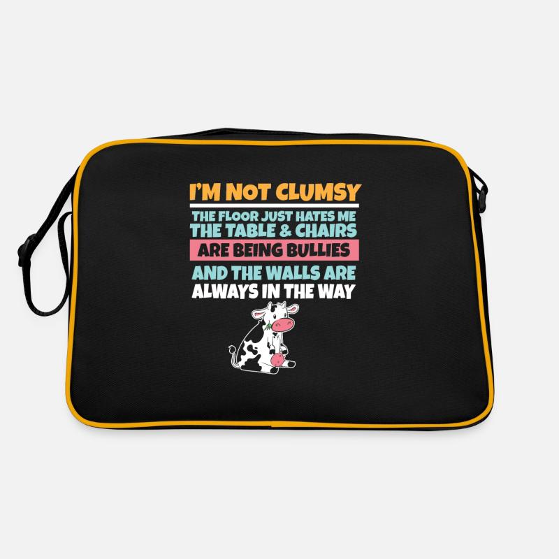 Je ne suis pas maladroit, le sol me déteste, vache stupide Sac Retro