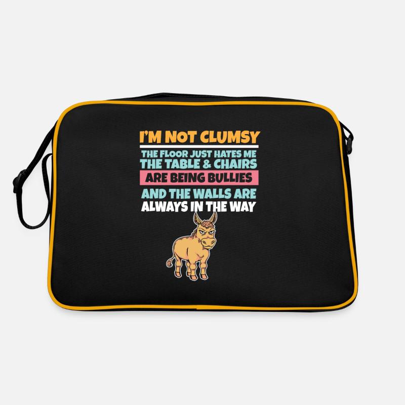 Je ne suis pas maladroit Le sol me déteste Âne stupide Sac Retro