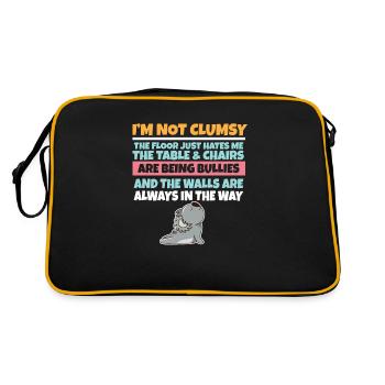 I'm Not Clumsy The Floor Hates Me Foolish Koala - Retro Bag - black/gold - Back