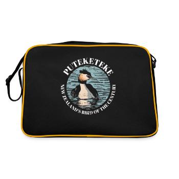 Puteketeke New Zealand's Bird of the Century - Retro Bag - black/gold - Back