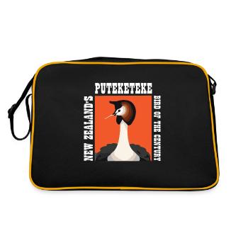 Puteketeke New Zealand's Bird of the Century - Retro Bag - black/gold - Back