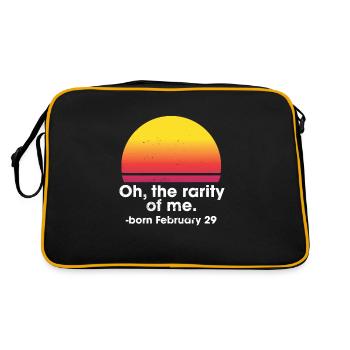 Oh la rareté de moi né le 29 février année bissextile - Sac Retro - noir/or - Dos