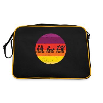 Religious Christian Baptism Church Baptized In - Retro Bag - black/gold - Back