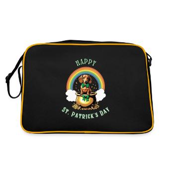 Pot d’or Teckel de la Saint-Patrick - Sac Retro - noir/or - Dos