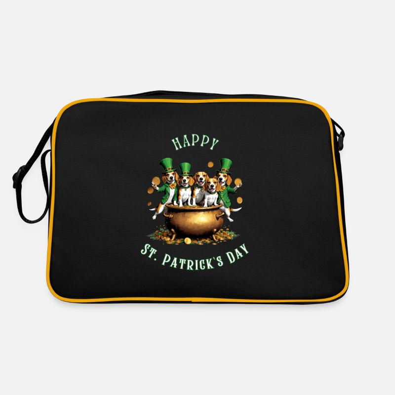 St. Patrick's Day Beagle I Irish Celebration Retro Tasche