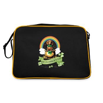 Pot d’or Teckel de la Saint-Patrick - Sac Retro - noir/or - Dos