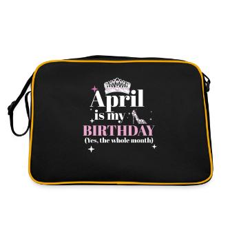Avril C’est mon anniversaire Oui Tout le mois Né en - Sac Retro - noir/or - Dos