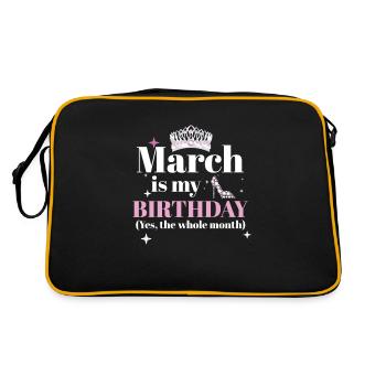 Mars est mon anniversaire Oui Tout le mois né en - Sac Retro - noir/or - Dos