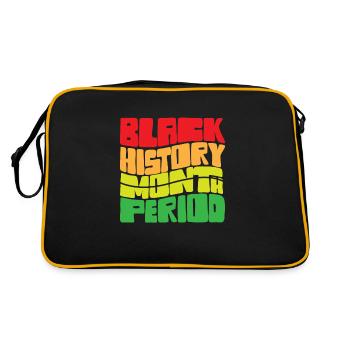 Black History Month Period African American Pride - Retro Tasche - Schwarz/Gold - Hinten