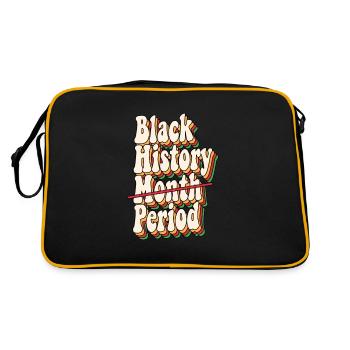 Black History Month Period African American Pride - Retro Tasche - Schwarz/Gold - Hinten
