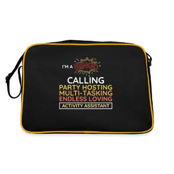 Appréciation de l’assistant d’activité fier - Sac Retro - noir/or - Dos
