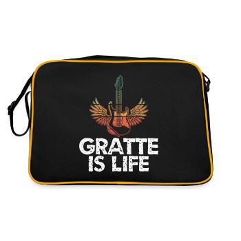 gratte is life - Sac Retro - noir/or - Dos