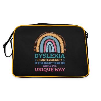 Dyslexie Conscience Dyslexiques - Sac Retro - noir/or - Dos